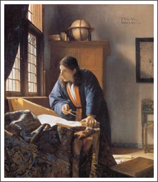 Vermeer: 1668 The Geographer (Source Painting)